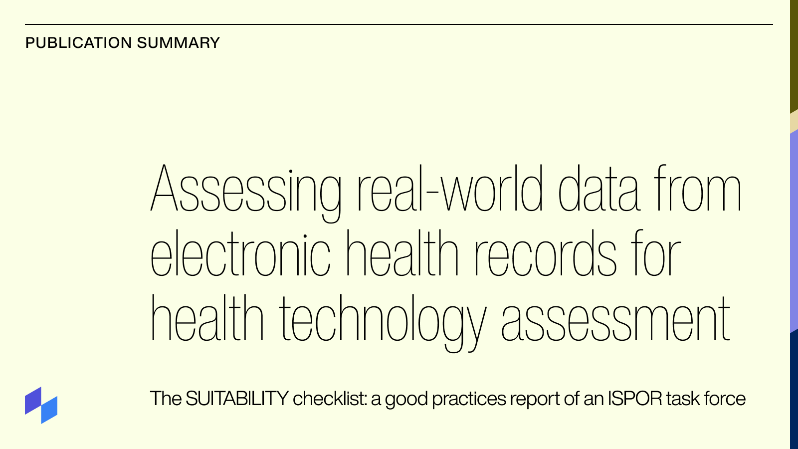 publication summary: assessing real-world data from electronic health records for health technology assessment